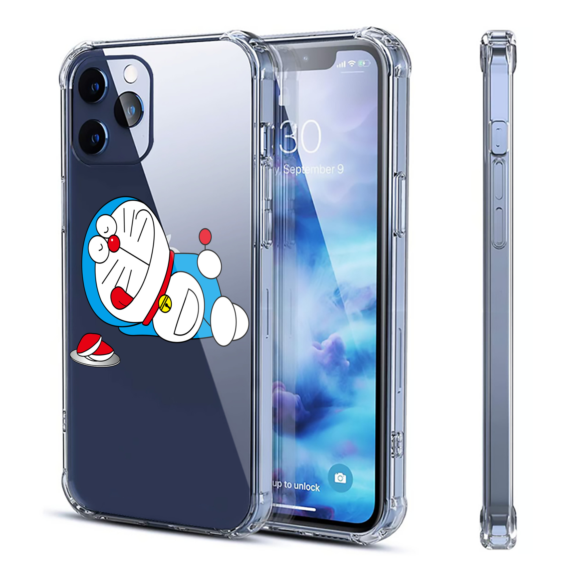 （画像用） ドラえもん Doraemon 【iPhone 12シリーズ対応】透明スマホケース（クリアソフトケース）